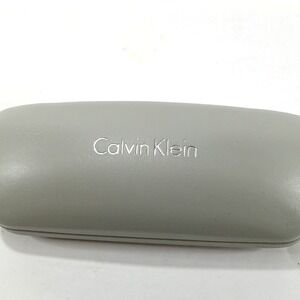 Calvin Klein Hard Clamshell Glasses Case Gray Faux Leather
